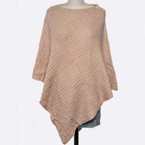 • Textured Solid Poncho •